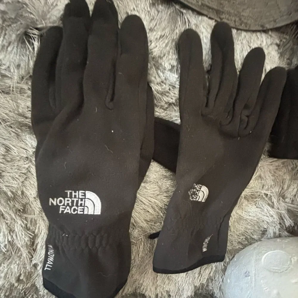 The NorthFace Gloves logo jacket winter accessory mittens unisex windwall gloves